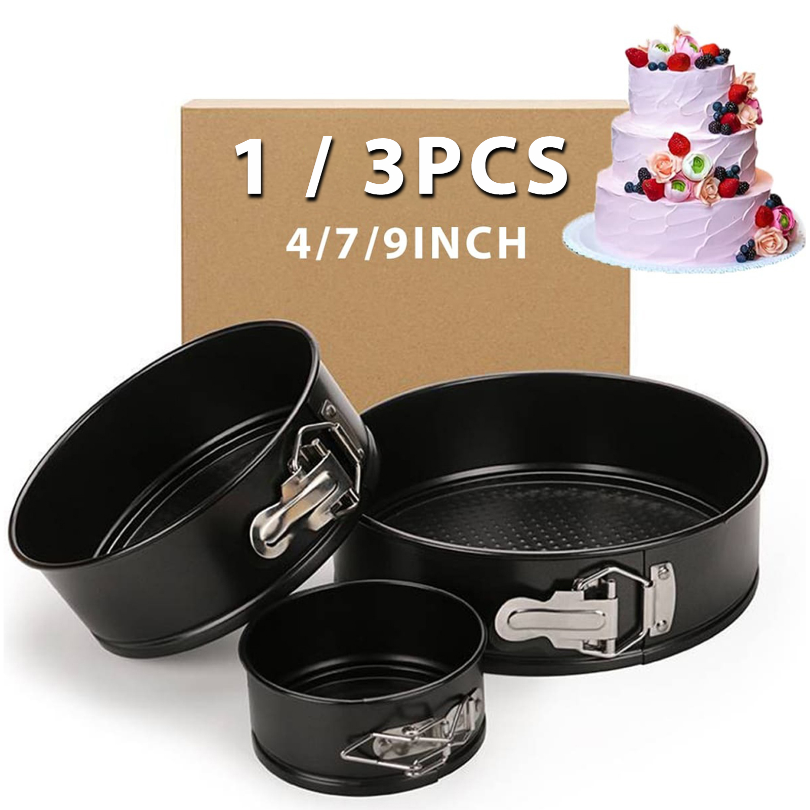 Kitchen And Baking Equipment - 1PC, 3PCS Cake Pan Set, Round