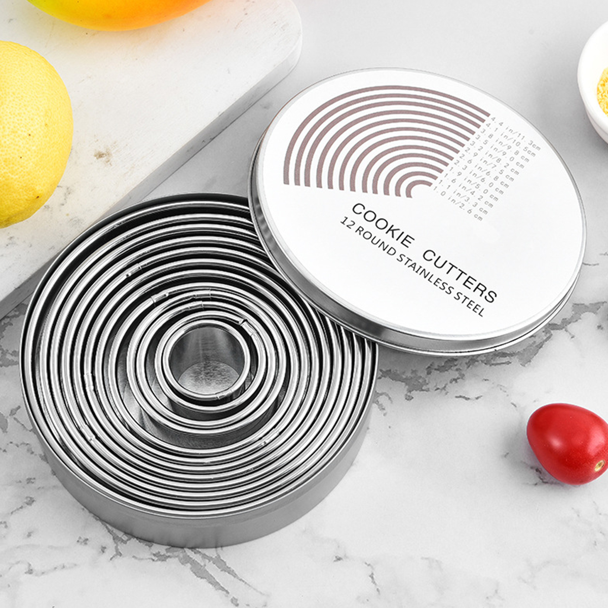 Kitchen And Baking Equipment - 12PCS Stainless steel mousse ring round