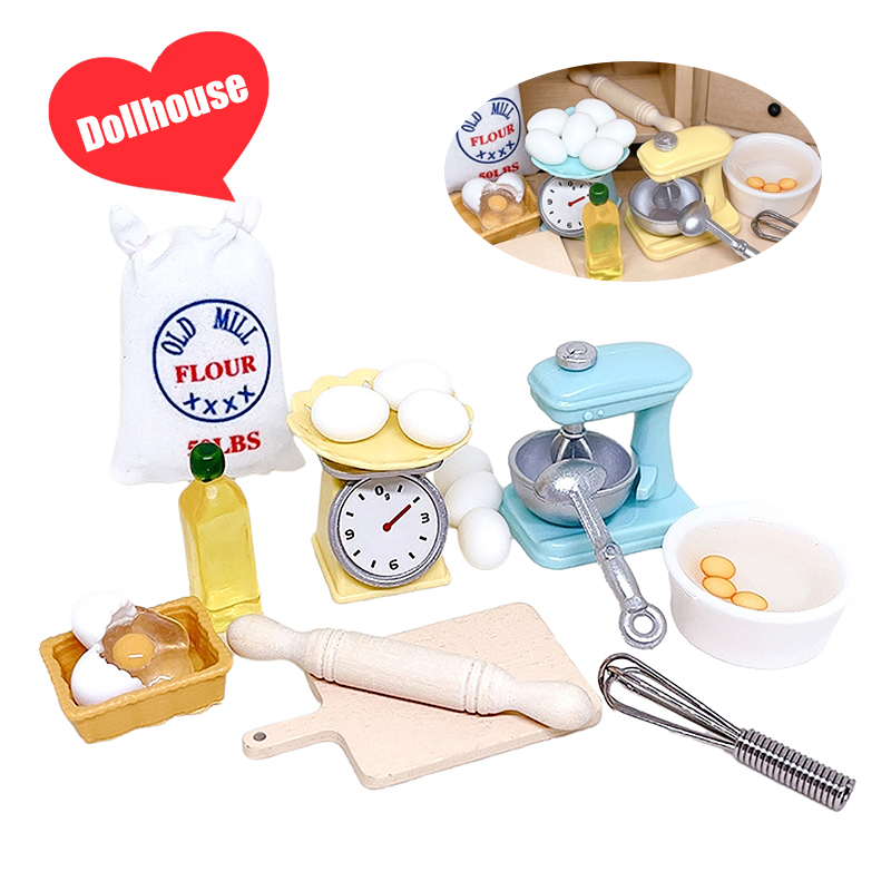 Baking In Kitchen - 1Set 1:12 Dollhouse Miniature Flour Egg