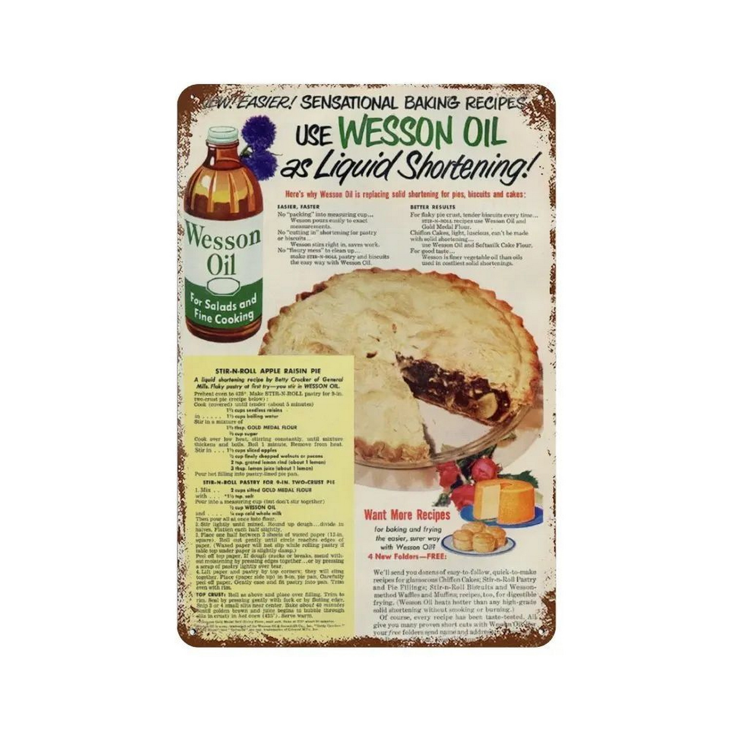 HD Tin Sign Vintage Bakery Des - огляд і ціна Kitchen Set Bakery