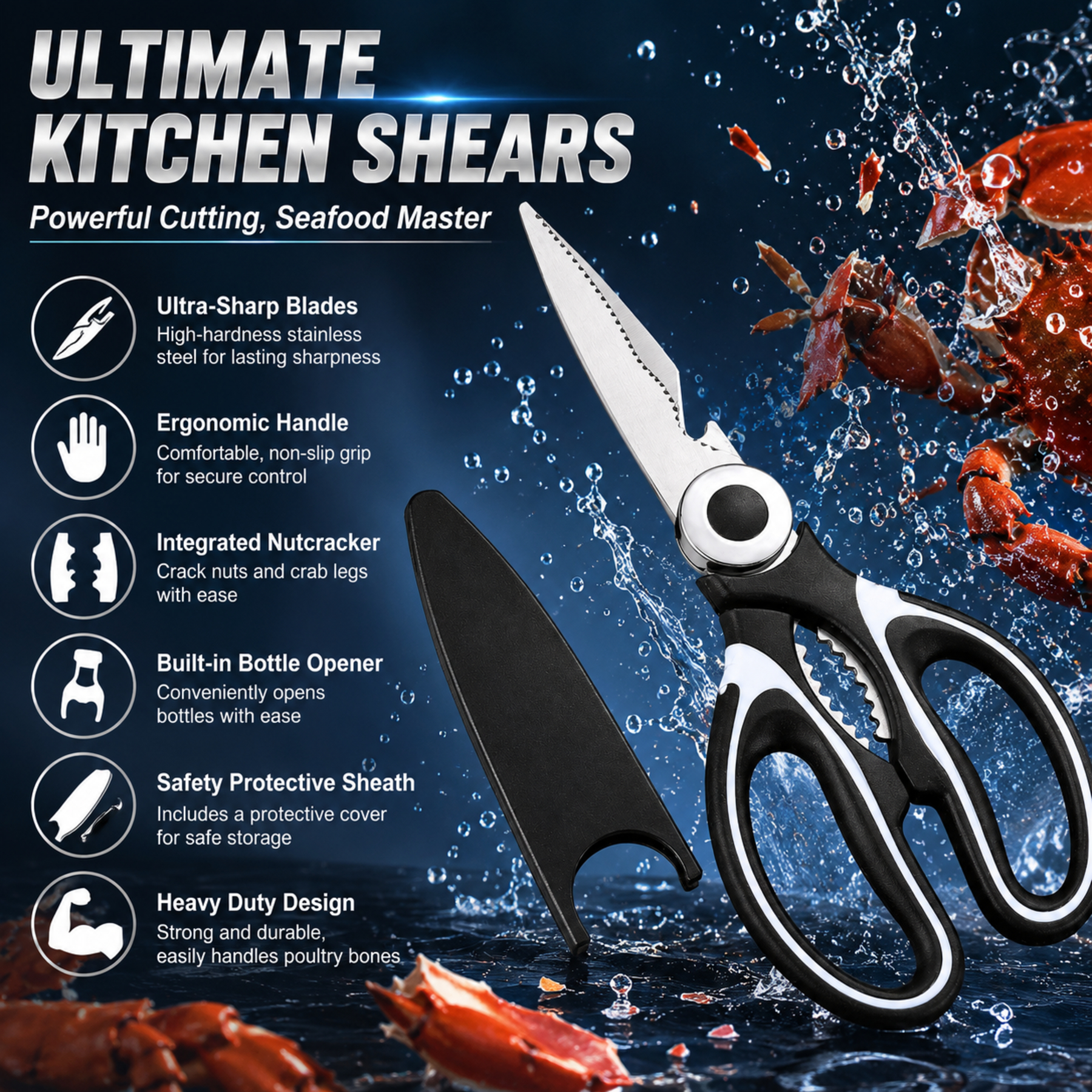 Household Multifunctional Kitc - огляд і ціна Kitchen Shears In Baking