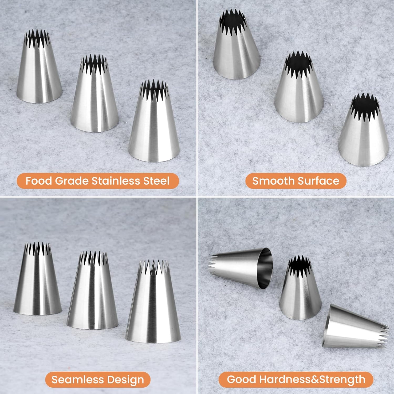 3Pcs Piping Bags and Tips Set, - огляд і ціна Kitchen And Baking Equipment
