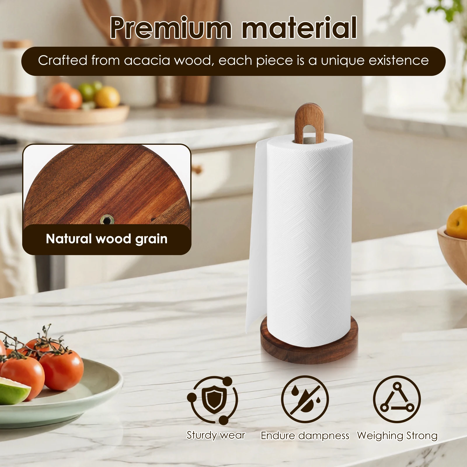 Wooden Paper Towel Holder Stan - огляд і ціна Kitchen Baking Paper Holder