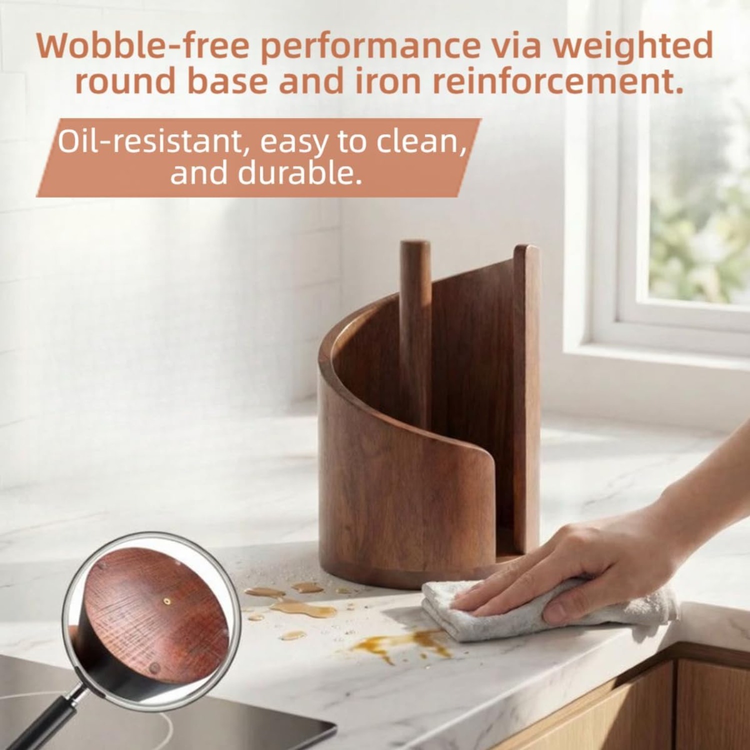 Natural Wood Kitchen Paper Tow - огляд і ціна Kitchen Baking Paper Holder