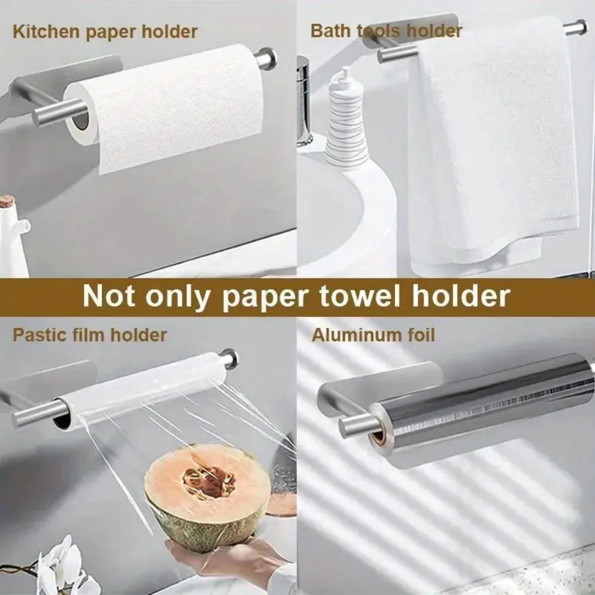 Adhesive Paper Towel Holder, N - огляд і ціна Kitchen Baking Paper Holder