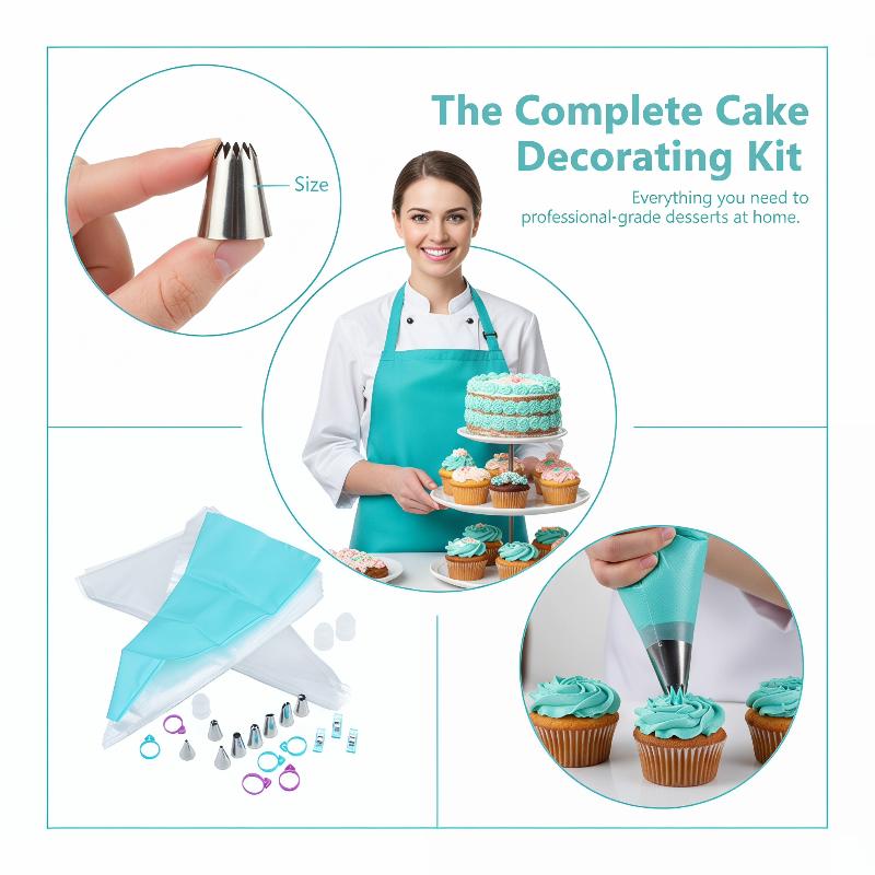 Piping Pastry Bag With Nozzles - огляд і ціна Kitchen Set Bakery