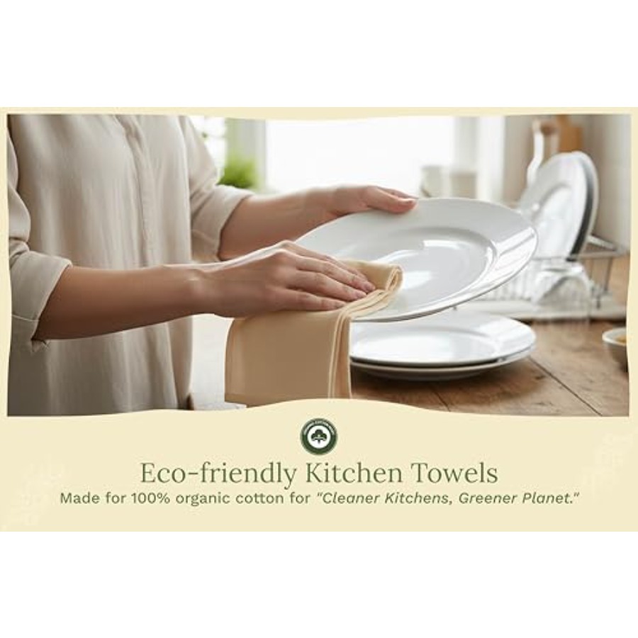 Organic Cotton Beige Flour Sac - огляд і ціна Kitchen Baking Cloth