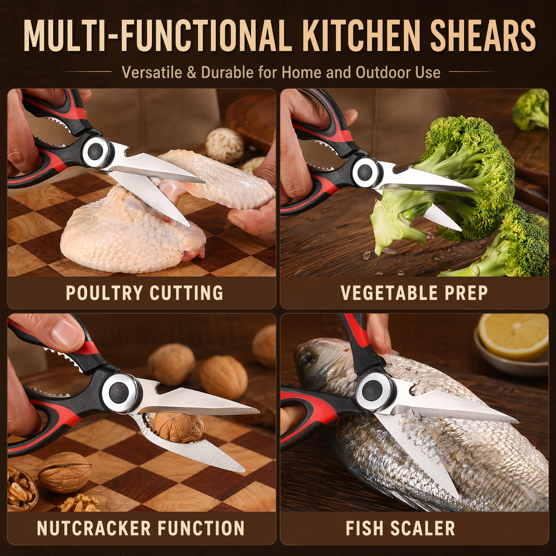 Multifunctional Stainless Stee - огляд і ціна Kitchen Shears In Baking