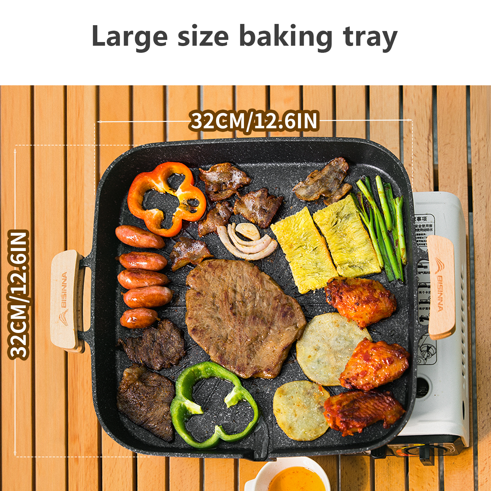 BISINNA Square BBQ Grill Pan N - огляд і ціна Kitchen Baking Sheets