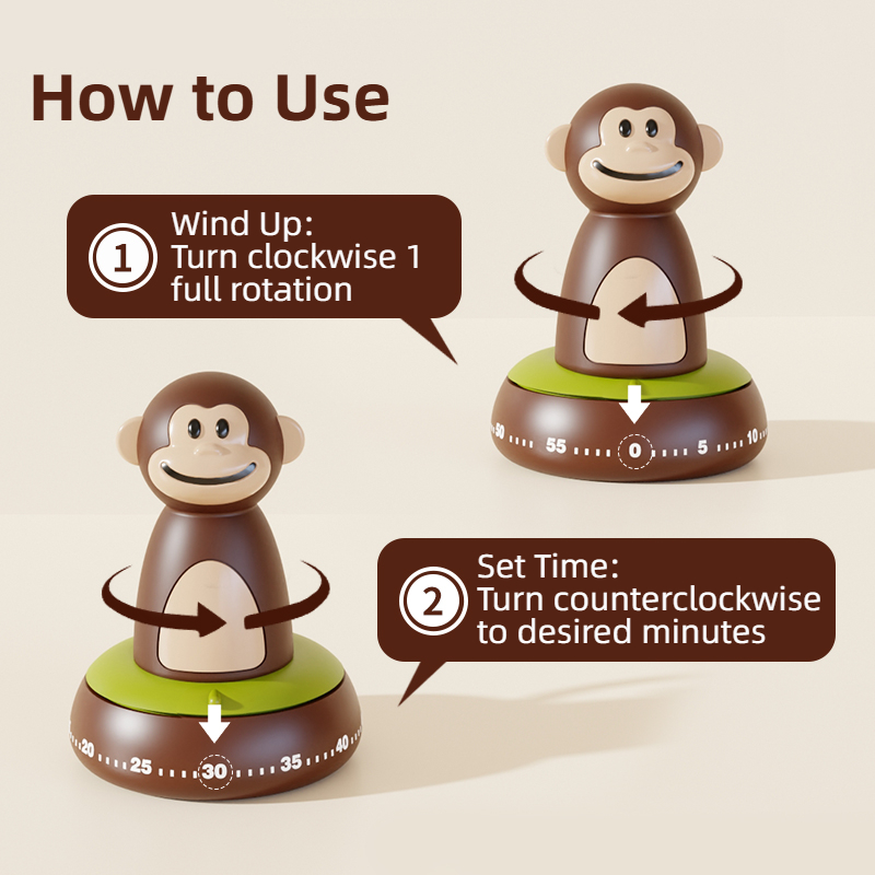 Joie Monkey Kitchen Timer Mech - огляд і ціна Baking Kitchen Hourly