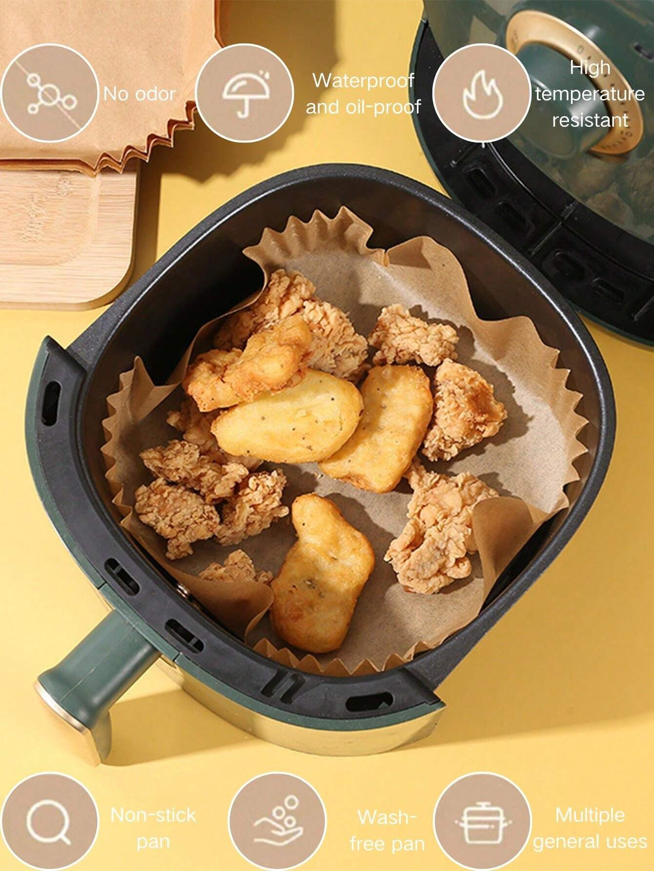 10-200pcs Disposable Air Fryer - огляд і ціна Kitchen Baking Sheets