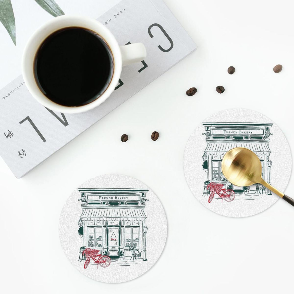 French Bakery Coasters PVC Lea - огляд і ціна Kitchen Set Bakery